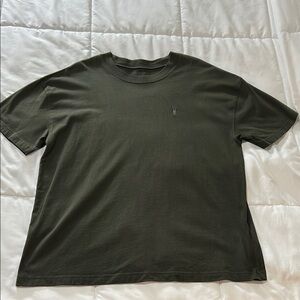 All Saints Kole Dark Green Oversized Short Sleeve Tee